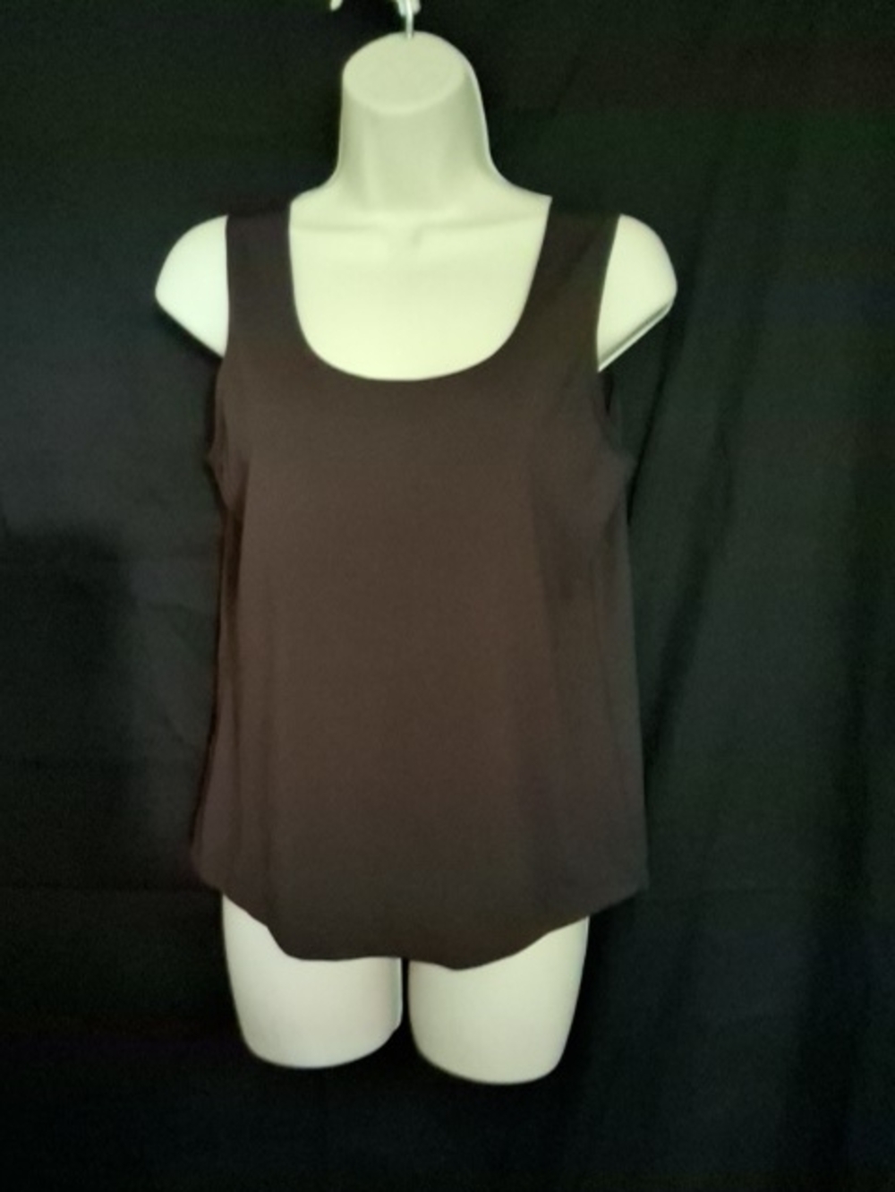 Chico's Chocolate Brown Scoop Neck Tank